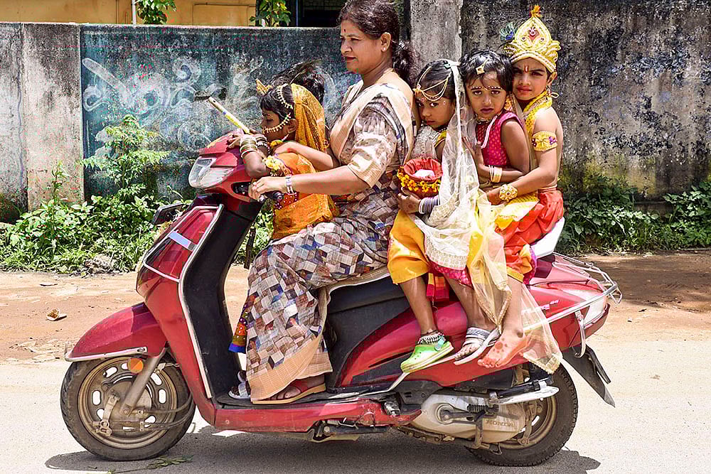 | Photo: PTI : Janmashtami festival in Karnataka